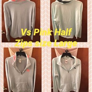 2 VS Pink Half Zips